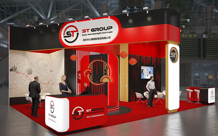 Разработка стенда и рекламных материалов для ST Group на TransRussia 2024